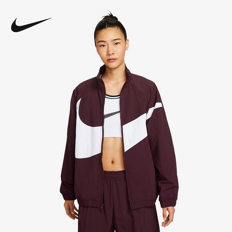 Nike耐克梭织外套女25秋新款宽松透气大勾立领运动夹克HV4108-652