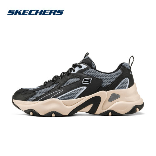 SKECHERS斯凯奇2025春季男款织物低帮百搭运动休闲鞋 232496-BKMT