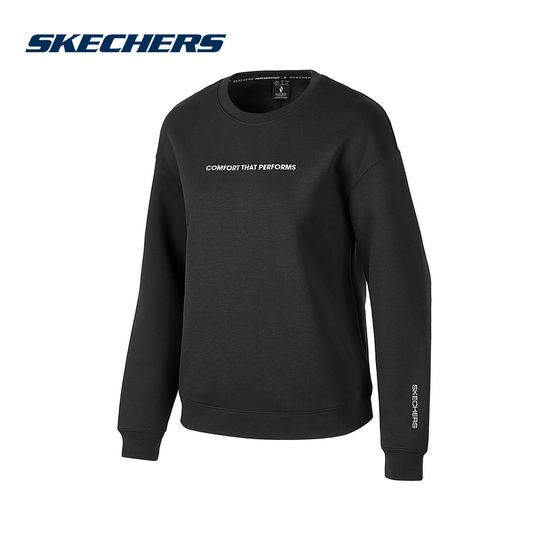 Skechers斯凯奇女士郊野系列休闲针织套头圆领卫衣P424W051/0018