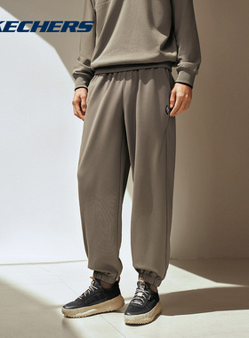 斯凯奇冬季加绒男针织长裤运动裤休闲户外长裤保暖束脚裤L125M057