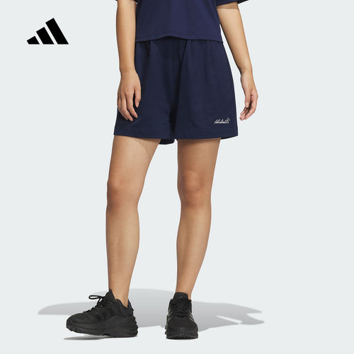adidas阿迪达斯凉感三分裤2025夏女VERBIAGE干练针织短裤 JZ5847