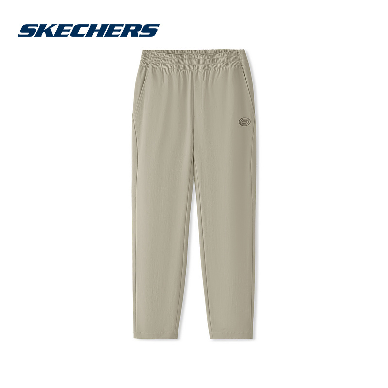 Skechers斯凯奇夏季新款舒适透气梭织休闲运动长裤 L225M129/00V8