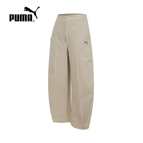 PUMA彪马弯刀裤女裤子秋季新款运动裤休闲裤宽松工装裤634800-91