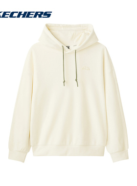 SKECHERS斯凯奇2024冬女子加绒保暖针织连帽卫衣 L424W005-00V7