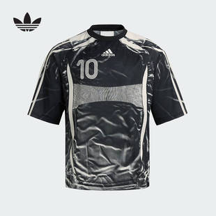 T恤上衣 adidas阿迪达斯 2025秋男速干短袖 足球衫 KF8522 团队之星