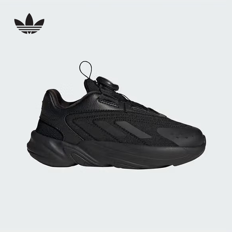adidas阿迪达斯小童三叶草旋转按钮老爹鞋2025冬运动鞋  HQ2674
