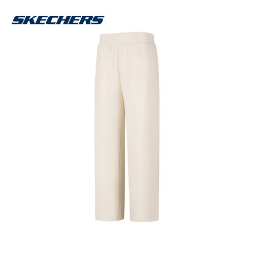 Skechers斯凯奇26春女士舒适休闲百搭宽松针织长裤 P126W047/01B4
