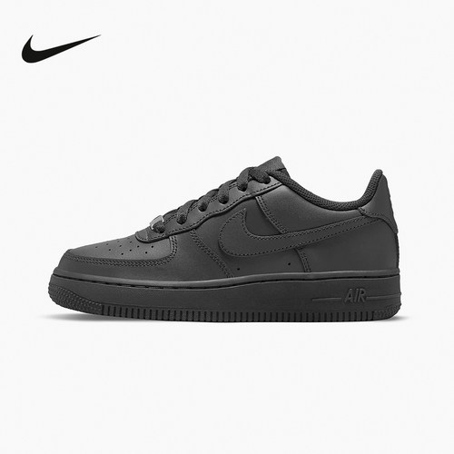 Nike耐克女鞋AIR FORCE 1黑色空军一号大童运动鞋板鞋DH2920-001