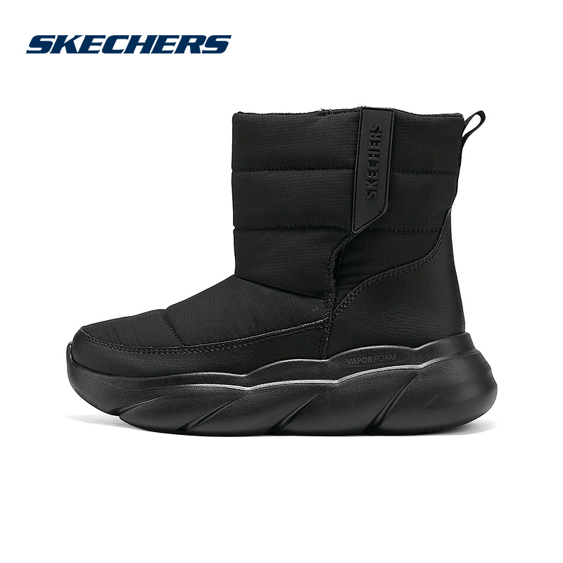 斯凯奇户外雪地靴25冬季女士轻便保暖舒适运动休闲鞋168065/BBK
