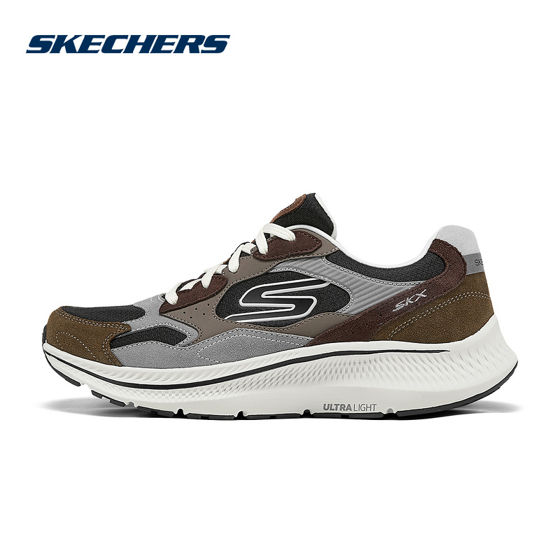SKECHERS斯凯奇2025冬男款运动鞋低帮厚底缓震运动鞋 220872-BRBK