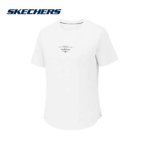 Skechers斯凯奇2026夏季女子运动短袖宽松舒适T恤衫P226W083/0019