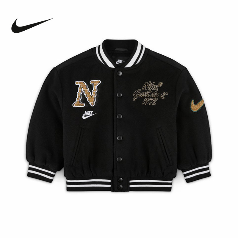 Nike耐克幼童休闲叠搭夹克冬季男童混纺运动棉服外套IQ2810-010