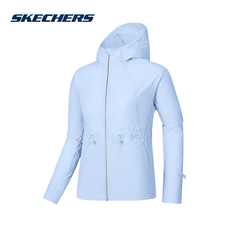 Skechers斯凯奇2025夏女户外休闲运动连帽梭织外套 P225W006/0356