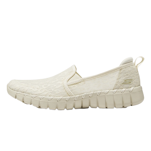 SKECHERS斯凯奇夏季女子一脚蹬健步轻便透气舒适休闲鞋124732/NAT