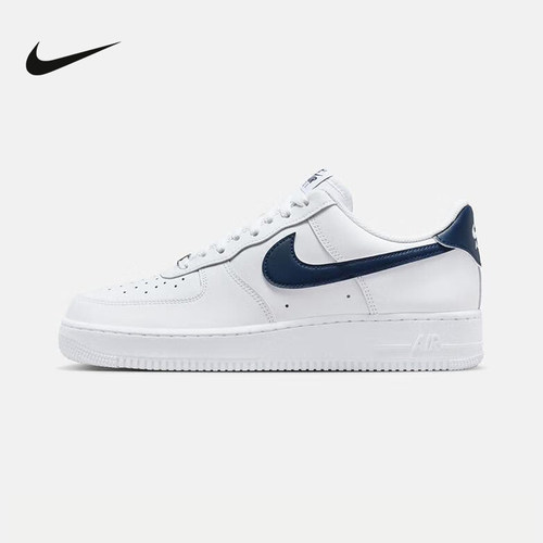 耐克男鞋Nike Air Force 1 AF1白蓝勾空军一号运动板鞋FJ4146-119