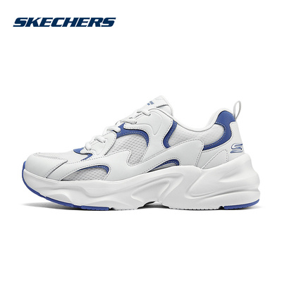 Skechers斯凯奇秋冬男鞋透气运动鞋休闲舒适老爹鞋 118321/LGBL