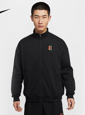 Nike耐克HERITAGE男子薄绒网球夹克夏季外套针织复古FZ6926-010