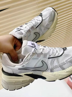 耐克女鞋V2K白银厚底老爹鞋网面透气休闲鞋机能跑步鞋FD0736-100
