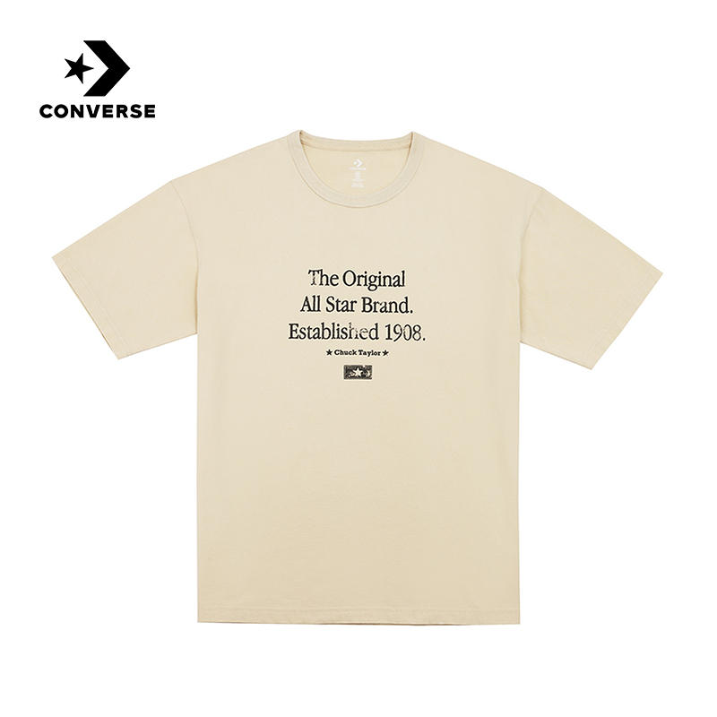 Converse匡威夏新款男子T恤简约休闲运动复古全棉短袖MCH624-W0L