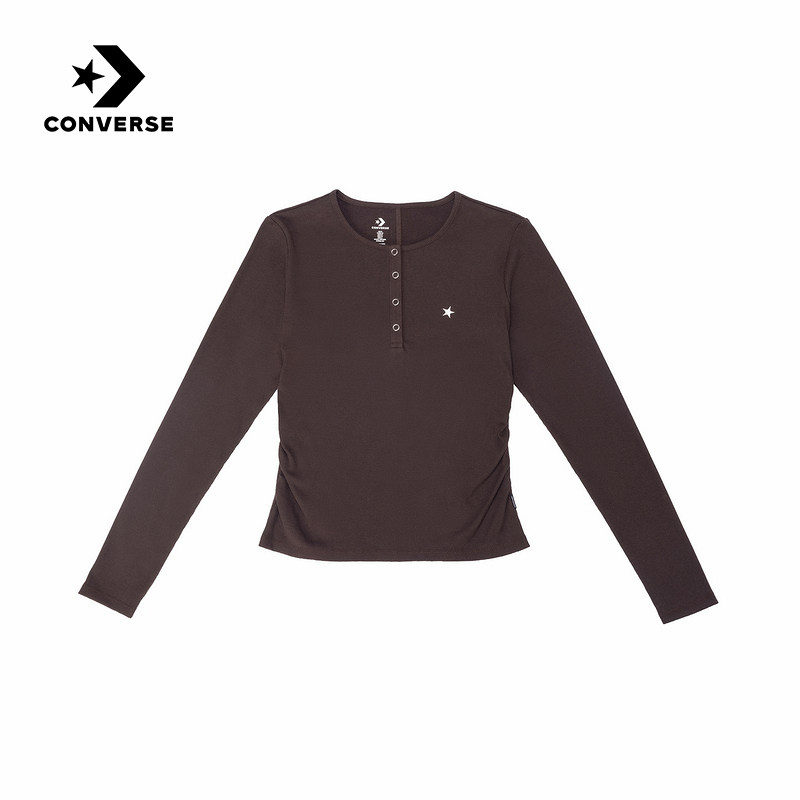 Converse匡威2026冬新品女款百搭修身运动休闲长袖T恤 WCK686-JFK