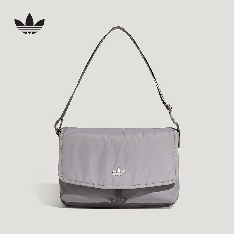 adidas阿迪达斯三叶草男女可调节肩带运动单肩斜挎包邮差包KT