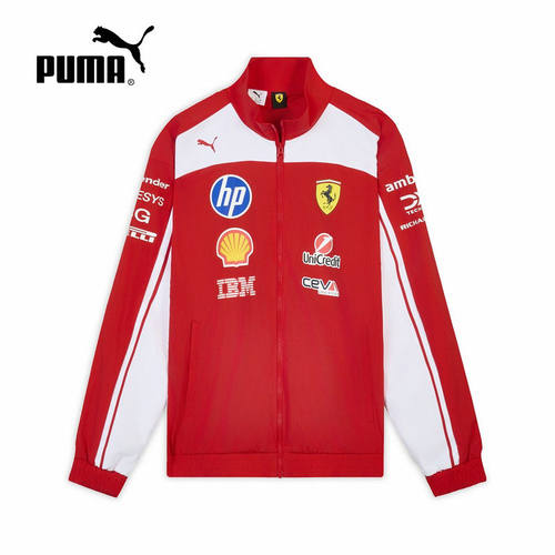 PUMA彪马法拉利车队红色复刻赛车夹克汉密尔顿同款外套713944-01