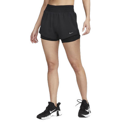 NIKE耐克女裤夏季运动训练速干透气中腰二合一跑步短裤DX6013-010