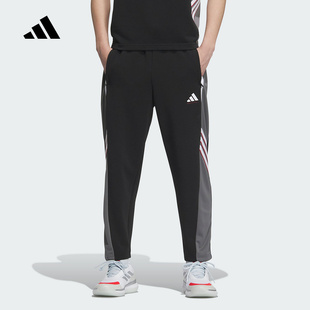 adidas阿迪达斯秋街头复古实战篮球宽松运动裤男针织长裤 KC0314