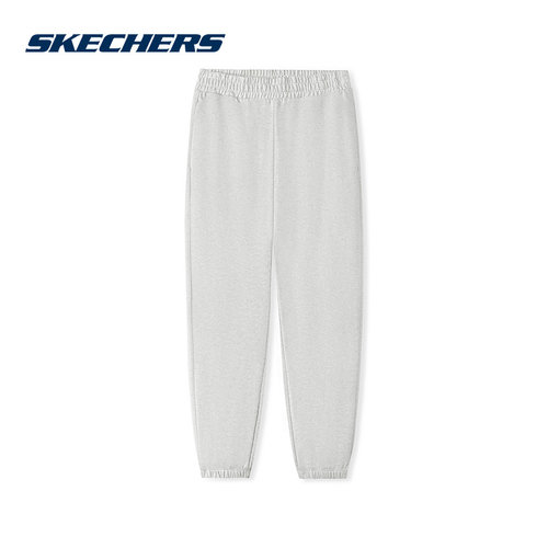 Skechers斯凯奇冬季新款透气宽松束脚针织中性长裤 L325U010/0248