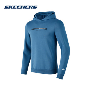 0378 P423M136 SKECHERS斯凯奇春季 男子简约休闲百搭套头连帽卫衣