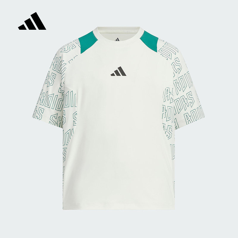 adidas阿迪达斯25秋男大童JK BTS TEE SS运动休闲短袖T恤 KC2535
