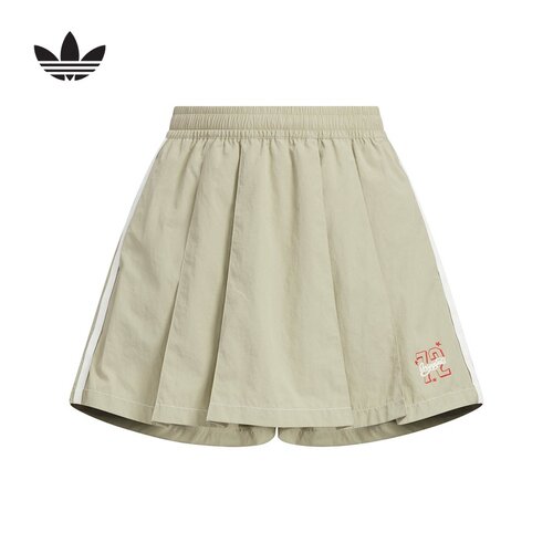 adidas阿迪达斯三叶草女大童短裙2026夏透气网球运动裙裤 KR0214