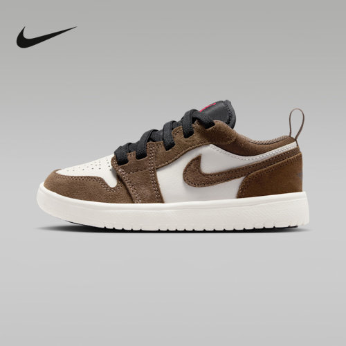 NIKE耐克夏季JORDAN 1 LOW幼童易穿脱运动鞋男女童低帮DR9748-200