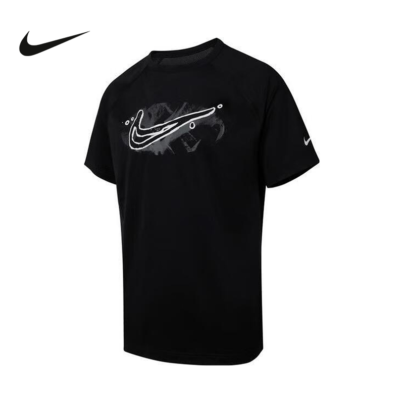 Nike耐克DRI-FIT男子速干跑步T恤夏季休闲训练短袖上衣HV0429-411