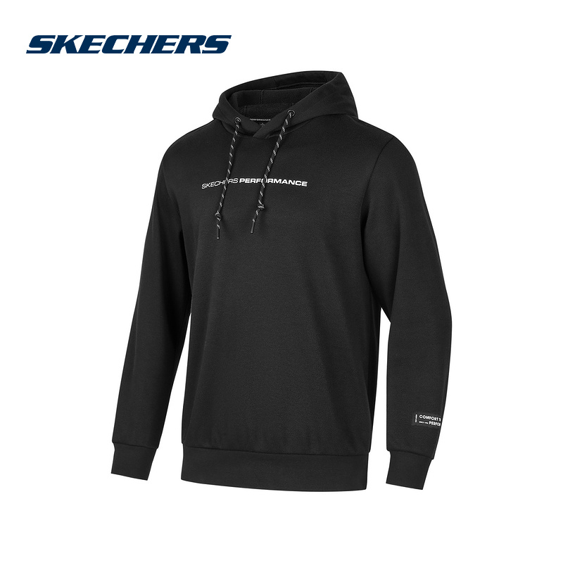 Skechers斯凯奇秋冬男子舒适保暖休闲连帽卫衣 P424M018/0018