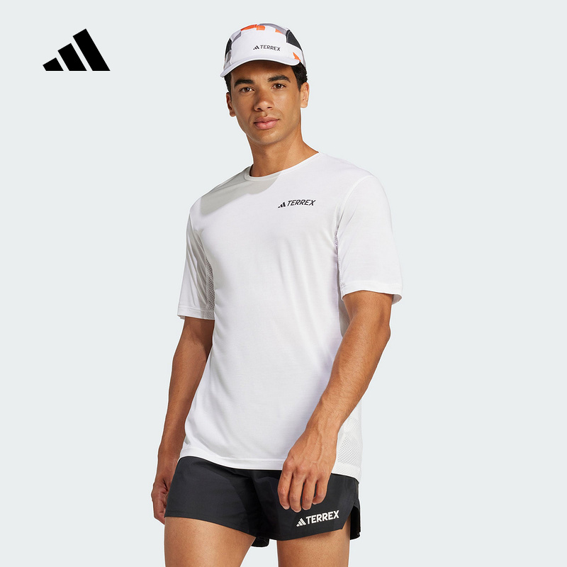 adidas阿迪达斯男子短袖T恤户外速干凉感越野跑步运动上衣 JN8134