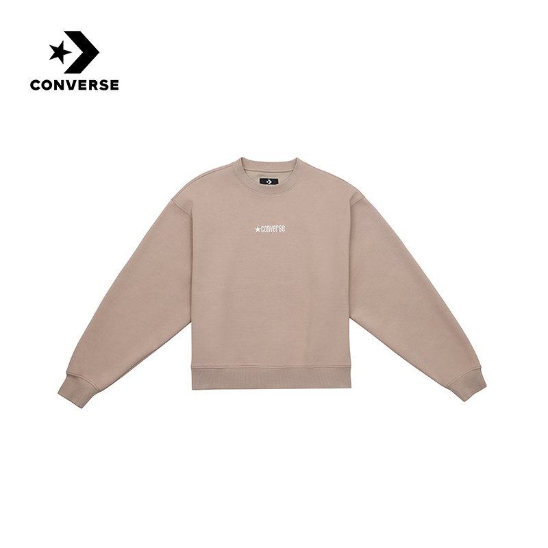 Converse匡威秋季新款短款长袖卫衣女子休闲针织套头衫WCH610-X9V