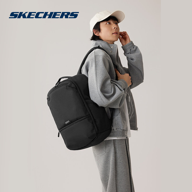 斯凯奇商务包男女通用大容量随身登机拉杆插箱通勤双肩包L325U1