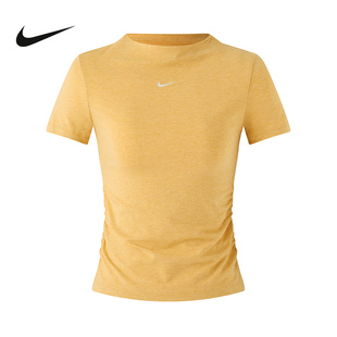 企领运动T恤HV2402 褶饰短袖 743 休闲透气修身 Nike耐克女子夏新款