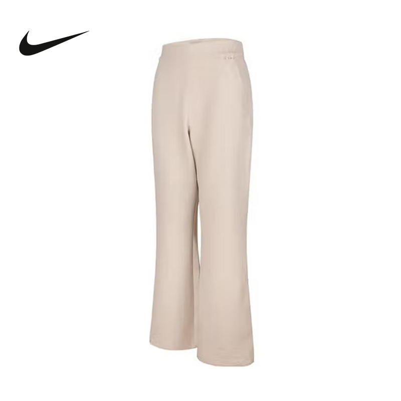 NIKE耐克运动长裤女2025秋季新款宽松针织休闲阔腿长裤HQ8608-104