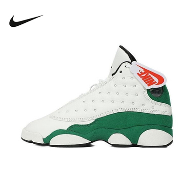 NIKE耐克大童鞋AIR JORDAN 13白绿运动训练实战篮球鞋 HQ0780-103