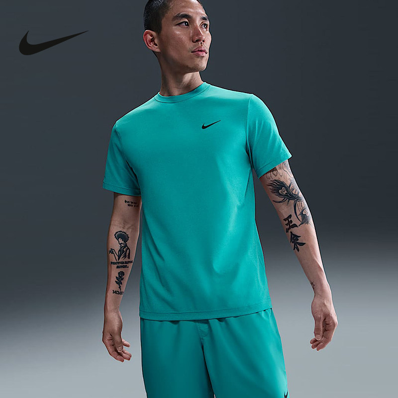 NIKE耐克短袖T恤男2025夏季新款速干透气训练运动上衣 DV9840-345,运动服/休闲服装,运动T恤,淘宝优惠券,粉丝福利购,淘宝优惠卷