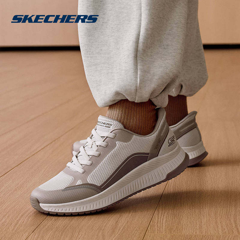 斯凯奇新款女子低帮绑带时尚运动鞋舒适百搭减震轻便 117741/NTMT