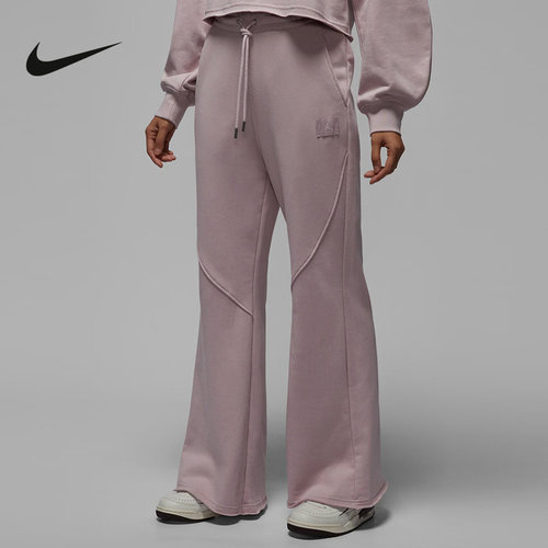 NIKE耐克女裤26春新款Jordan喇叭裤宽松直筒裤针织长裤IF1025-627