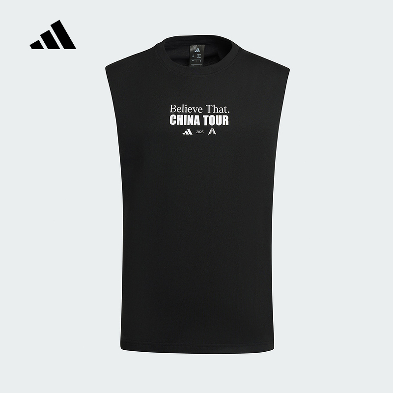 adidas阿迪达斯新款男爱德华兹中国行篮球运动背心T恤无袖KS2341