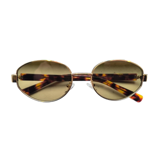 复古港风玳瑁墨镜女高级感近视带度数椭圆形太阳眼镜防紫外线开车