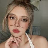 Ультра -светлые бокалы с большими рамками женский анти -легочный радиационный радиационный радиационный антикридированный черный рамный очки Большие лица