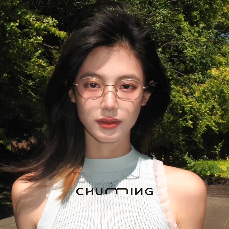 初明复古椭圆小框眼镜女款近视可