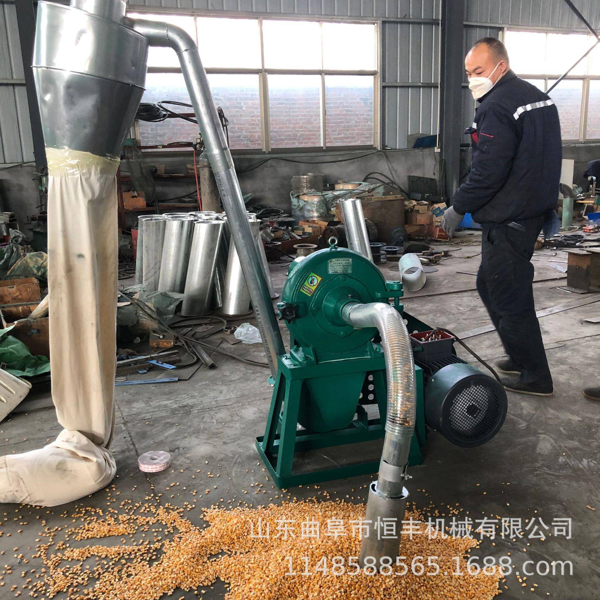 现货热销自吸式齿盘粉碎机玉米小麦粉碎机家用饲料粉碎机销售