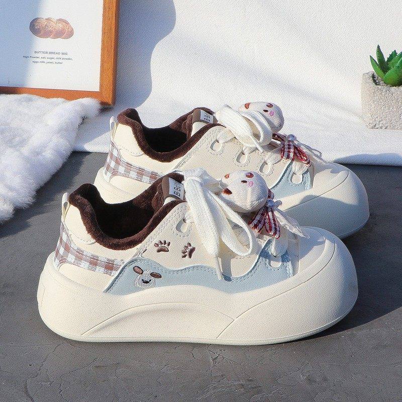 英国DGKP2025秋冬厚底面包休闲鞋女加绒保暖学生百搭休闲运动板鞋,女鞋,时尚休闲鞋,淘宝优惠券,粉丝福利购,淘宝优惠卷